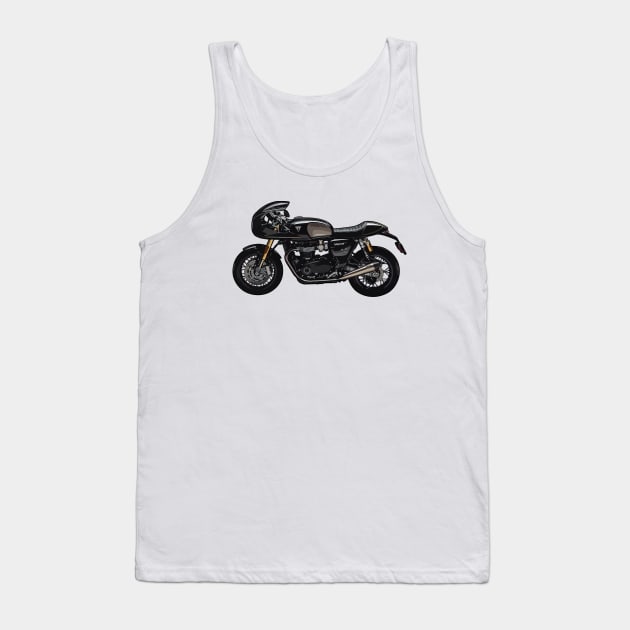 Thruxton TFC Cafe Racer Illustration Tank Top by KAM Std